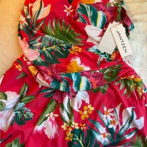Jantzen Pink Tropical Floral Swimdress